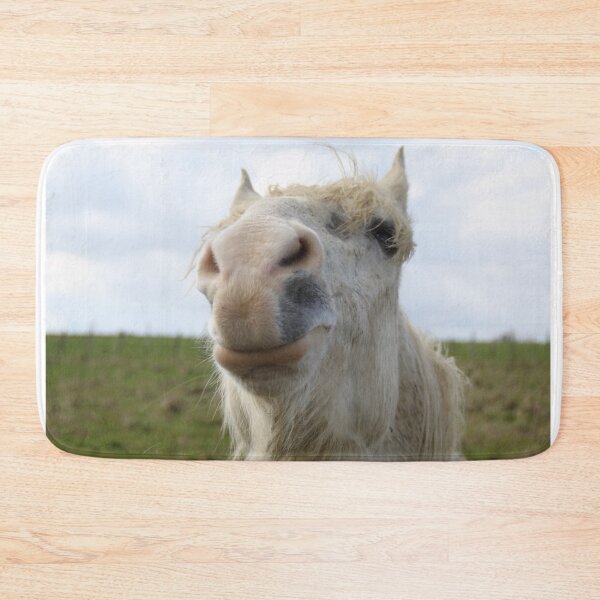 Item preview, Portrait de cheval de camargue blanc dans le pré designed and sold by EstelleRossetti.