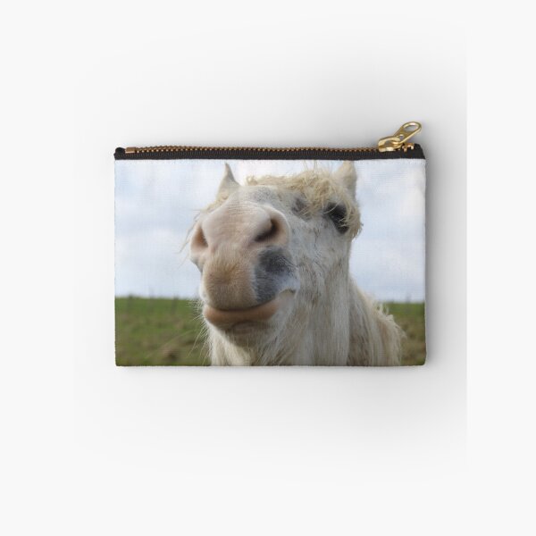 Item preview, Portrait de cheval de camargue blanc dans le pré designed and sold by EstelleRossetti.