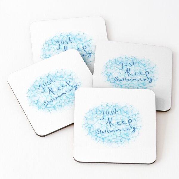 Item preview, just keep swimming print  designed and sold by Alli ML.