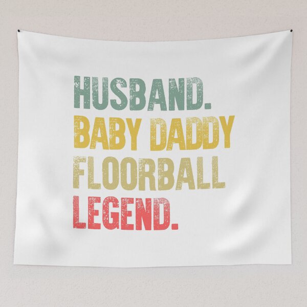Item preview, Funny Men Vintage T Shirt Husband Baby Daddy Floorball Legend designed and sold by Bendthetrend.