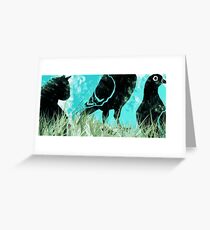 Cat Among the Pigeons Greeting Card