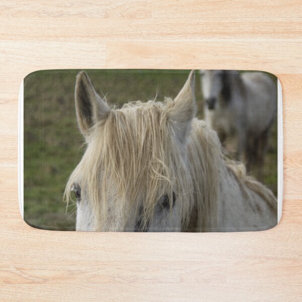 Item preview, Portrait de cheval de camargue blanc dans le pré designed and sold by EstelleRossetti.