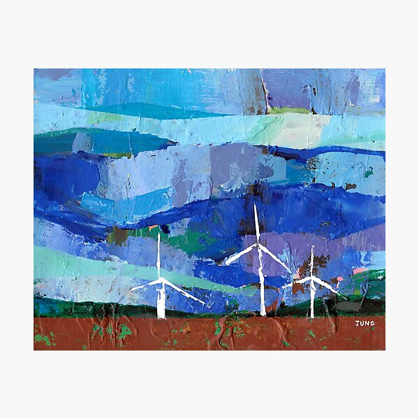 Item preview, Wind Turbine Art, Wind Turbine, Wind Turbine Paintings, Like a Wind Series no.14 designed and sold by icecoolmountain.