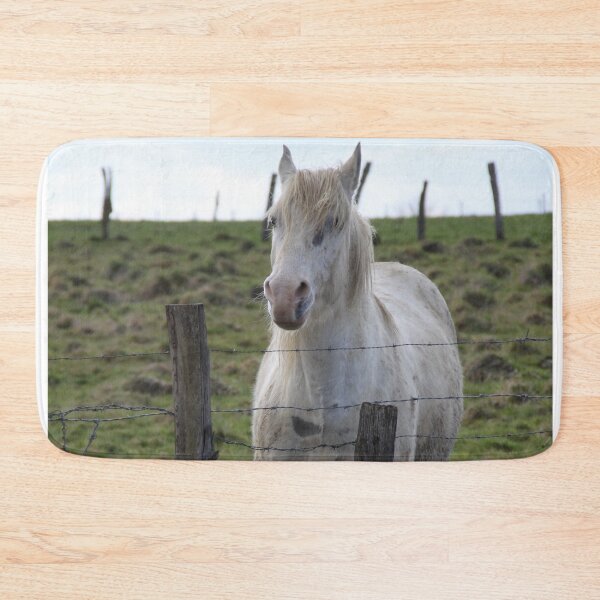 Item preview, White camargue horse portrait in the meadow	 designed and sold by EstelleRossetti.