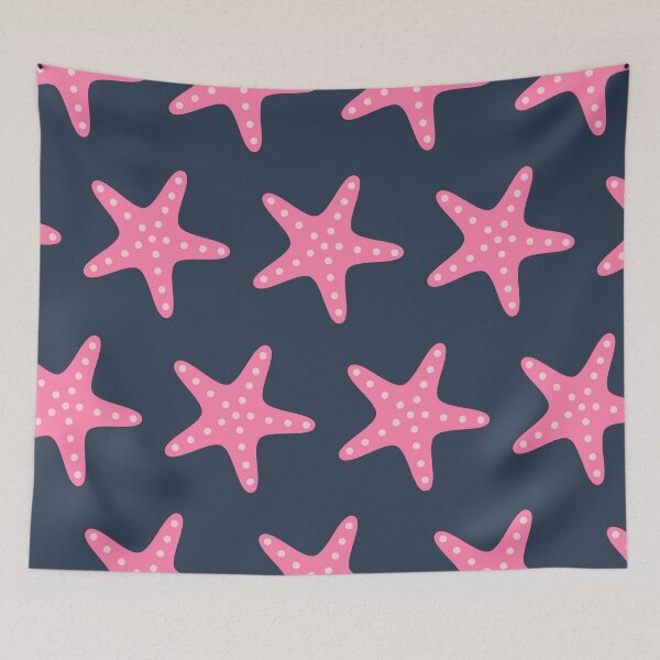 Item preview, Pink Starfish On Navy designed and sold by SharksOnShore.