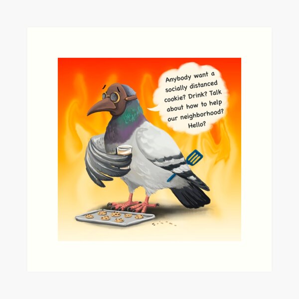 Item preview, Pandemic Pigeon  designed and sold by BarefootSeeker.