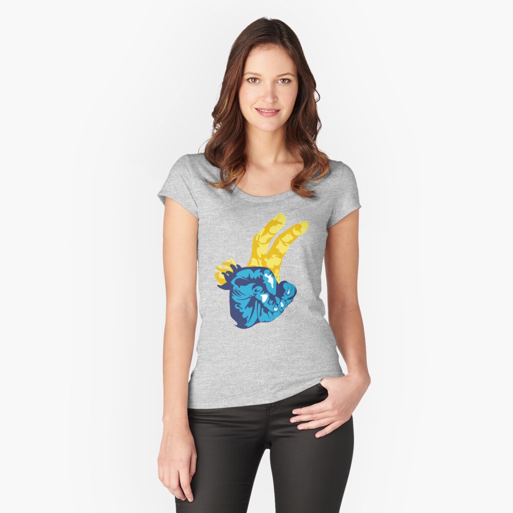 Nudibranch Hand Signal Fitted Scoop T-Shirt