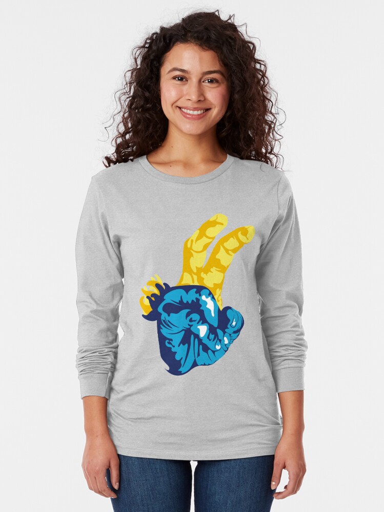 Alternate view of Nudibranch Hand Signal Long Sleeve T-Shirt