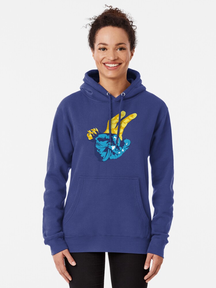Alternate view of Nudibranch Hand Signal Pullover Hoodie