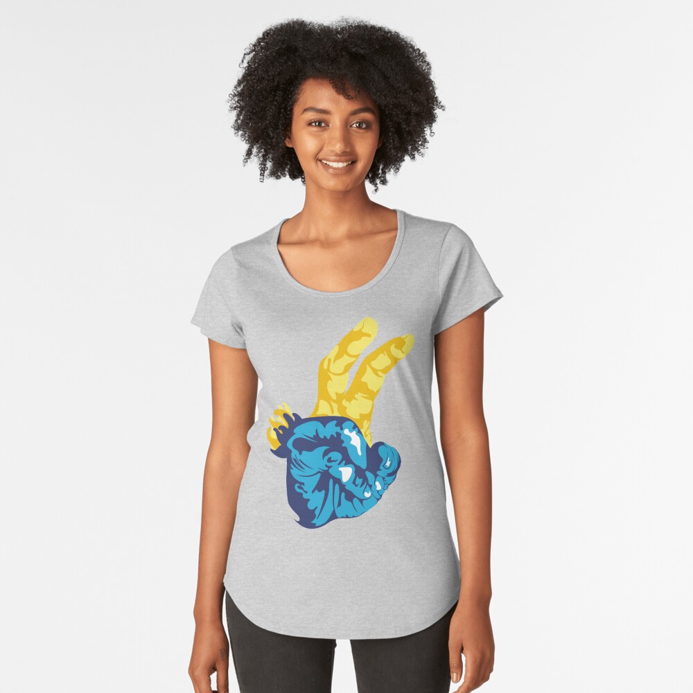 Nudibranch Hand Signal Premium Scoop T-Shirt