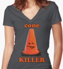 Cone killer Women's Fitted V-Neck T-Shirt