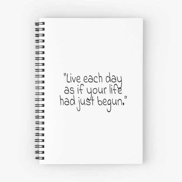 Item preview, "Live each day as if your life had just begun." Quote designed and sold by agsduy.