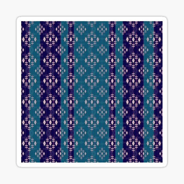 Item preview, blue and white ikat pattern designed and sold by vidyaroul.