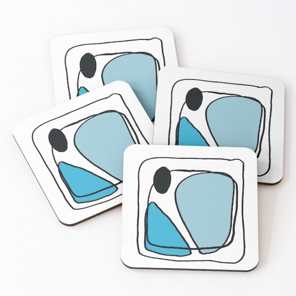 Item preview, Organic Blue Boxes Hand Drawn Pattern Design designed and sold by NancyMerkle.
