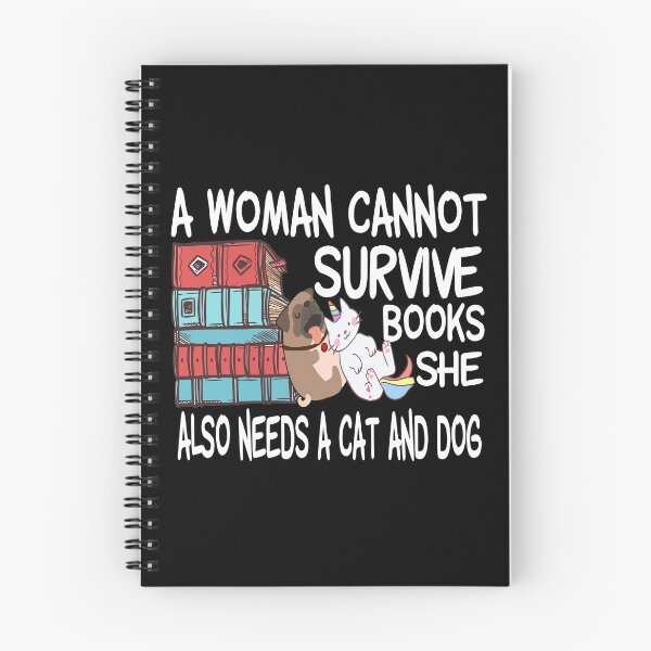 Item preview, A Woman Cannot Survive On Books Alone She Also Needs a Cat  designed and sold by MG STORE.