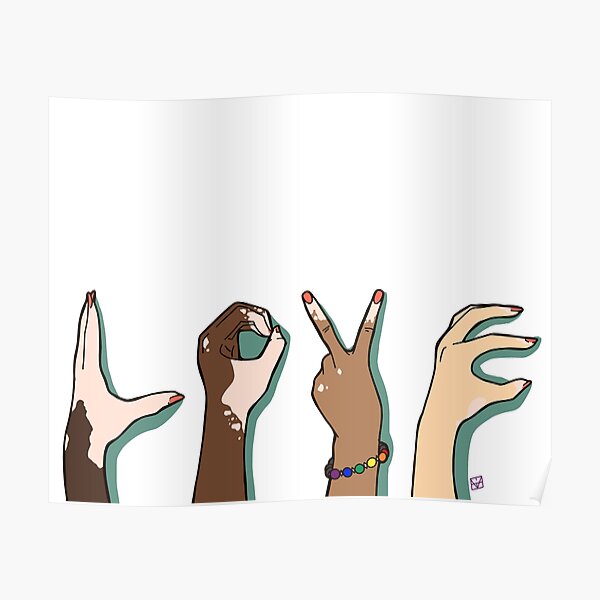 LOVE BLM PRIDE Vitiligo Support Poster