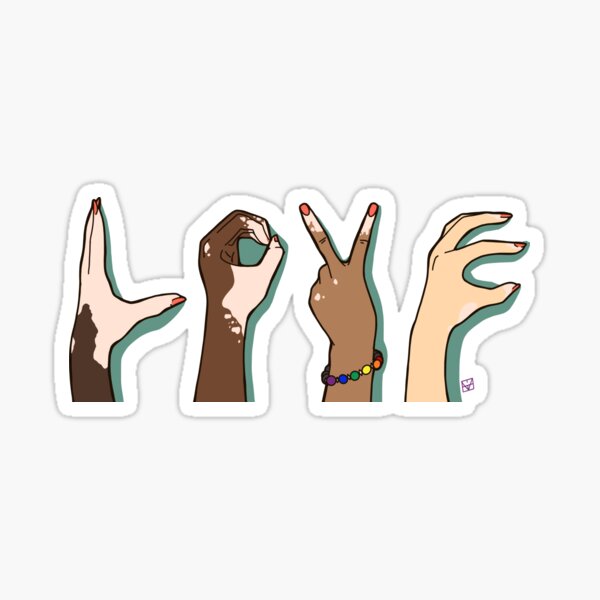 LOVE BLM PRIDE Vitiligo Support Sticker