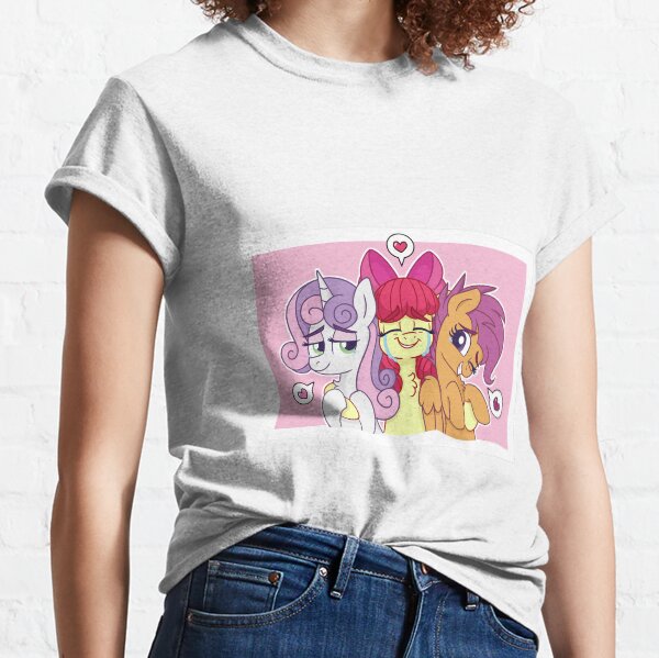 Applebloom, Sweetie Belle, Scootaloo Cutiemark Crusaders hug Classic T-Shirt