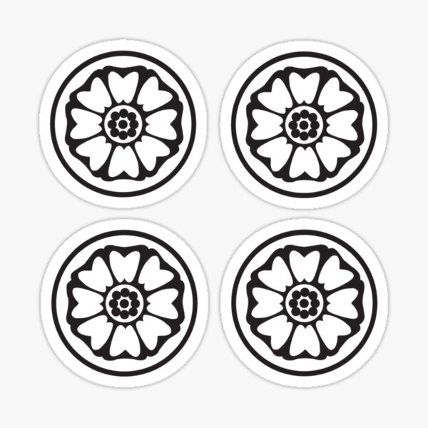 White Lotus Paisho Tile Symbol 4 Pack Avatar Sticker By Avaadanielss Redbubble