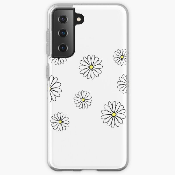 White Daisy doodle Samsung Galaxy Soft Case