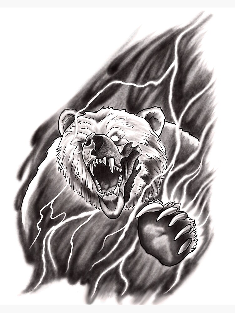 Bear Tattoo Vector Art PNG Images | Free Download On Pngtree
