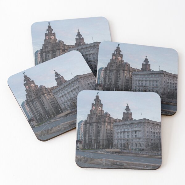 Item preview, Liver Building and the Cunard Building at dawn designed and sold by wellsie82.