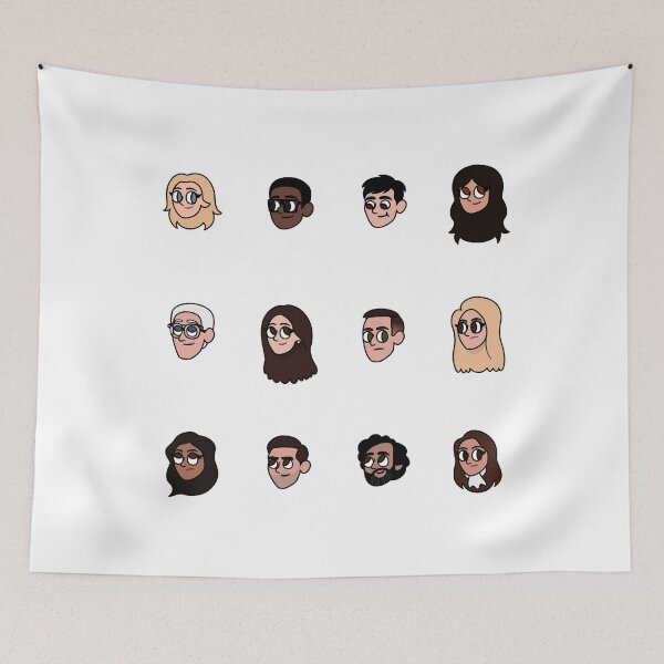 Item preview, The Good Place Characters designed and sold by SideQuestDoodles.