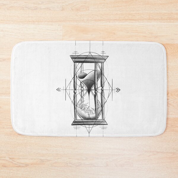 Item preview, Classic Hour Glass with Sand and Ice with Geometrical Tattoo Design designed and sold by Tyler Rosso.
