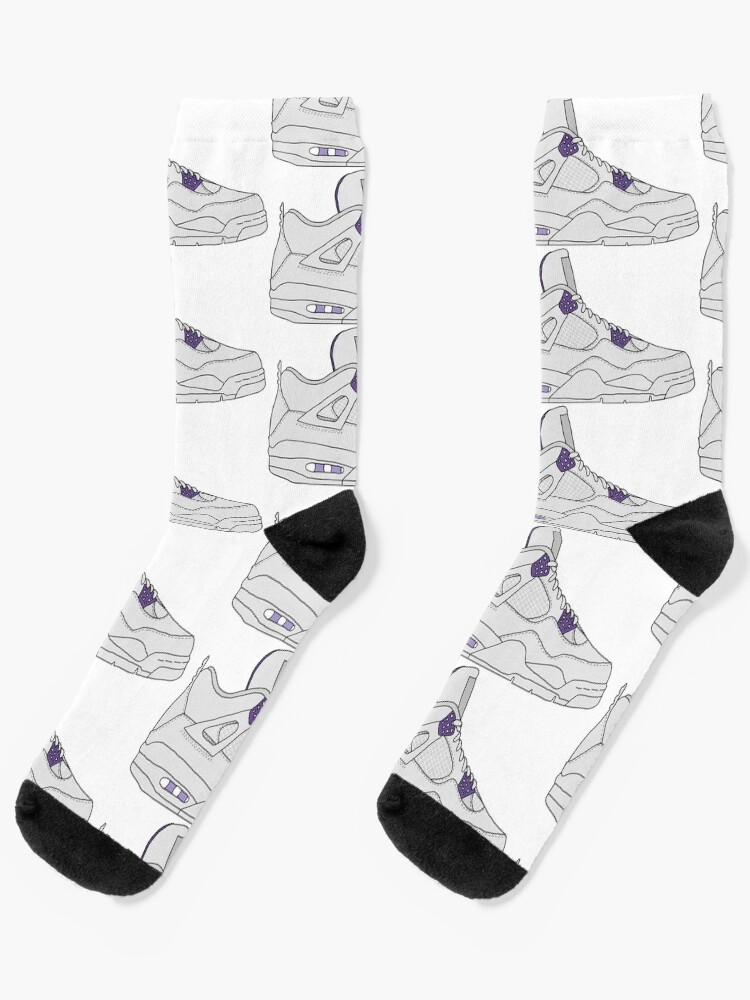 purple jordan socks