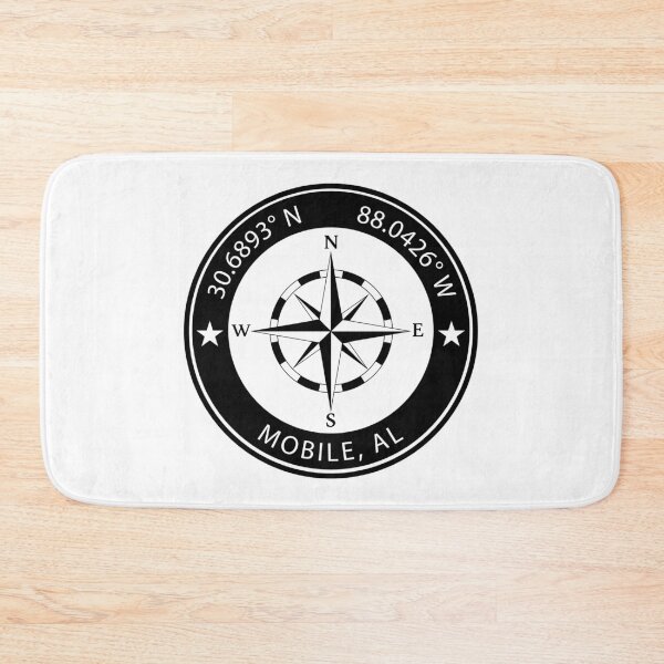 Item preview, Mobile, Alabama Geographical Coordinates designed and sold by TeeOhGraphics.