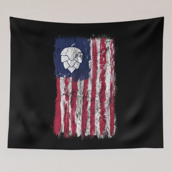 Item preview, Grunge American Flag With Hops designed and sold by Byfab.