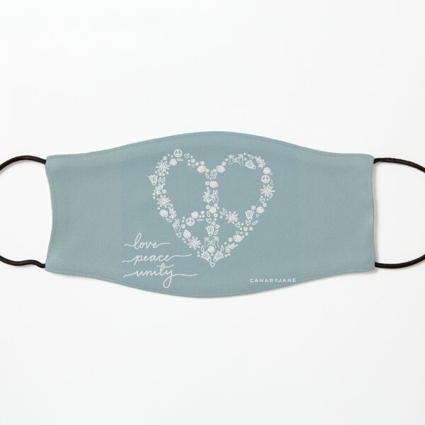 Peace, Love, & Unity Artwork Kids Mask