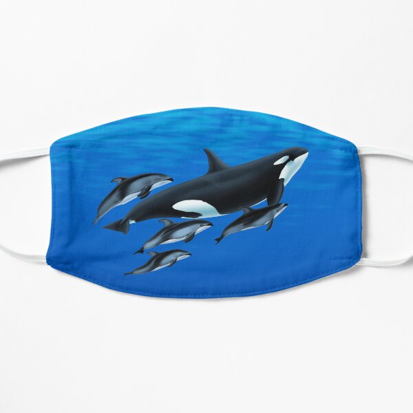 Lolita Orca and Dolphins Li'i, Loki, Liko, Ohana Flat Mask
