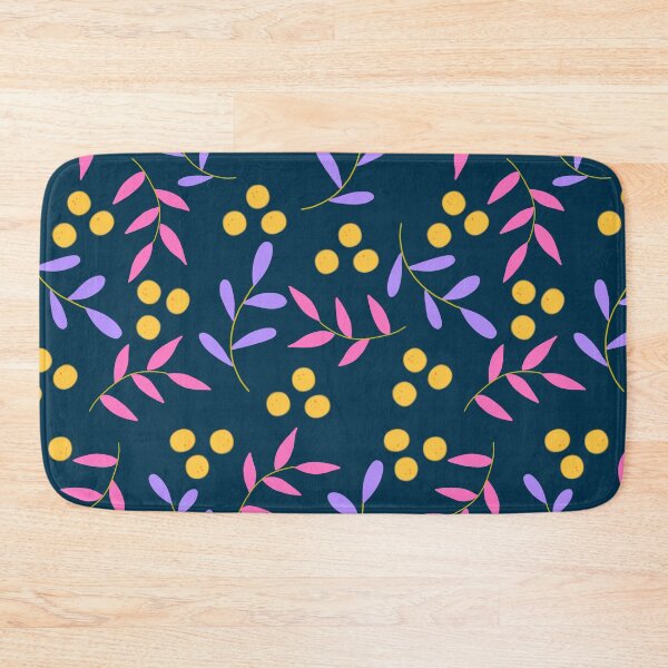Item preview, Abstract Spring / Summer Florals with Lemons / Oranges Pink & Purple with - Deep Jungle background   designed and sold by Breece.