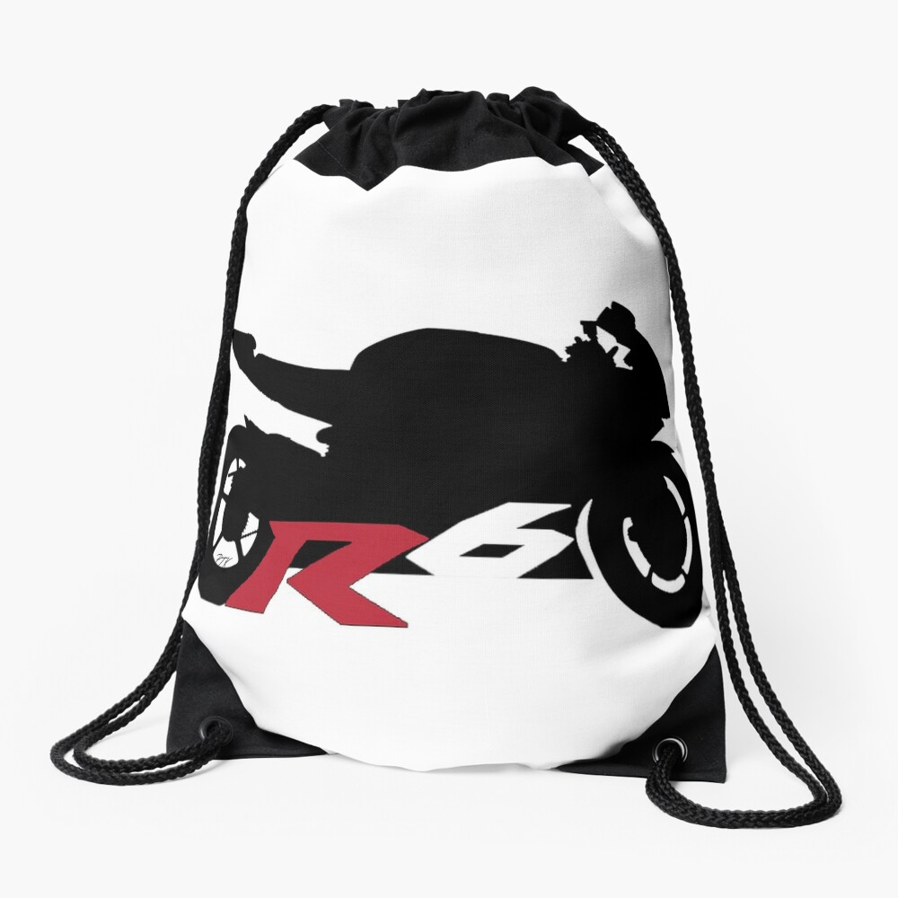 "Yamaha R6 Silhouette" Drawstring Bag by PTKDesigns | Redbubble