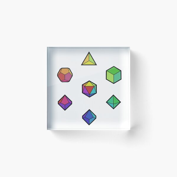 Item preview, Colourful Minimalist Polyhedral Dice designed and sold by JMDSilva.