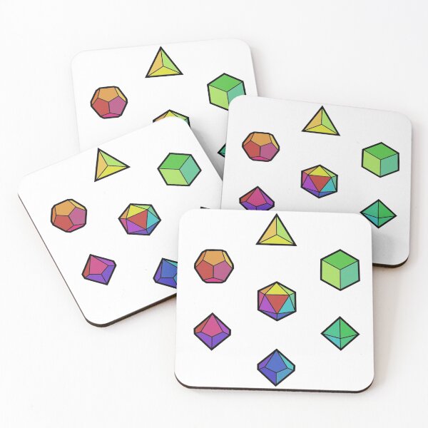 Item preview, Colourful Minimalist Polyhedral Dice designed and sold by JMDSilva.