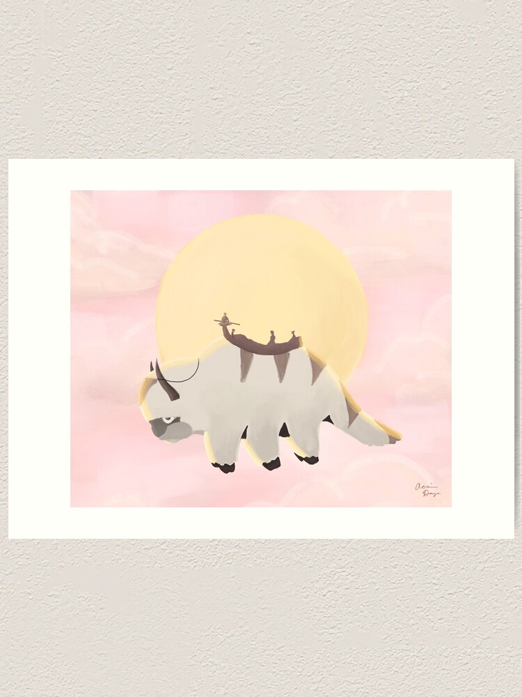 Appa and Team Avatar Art Print