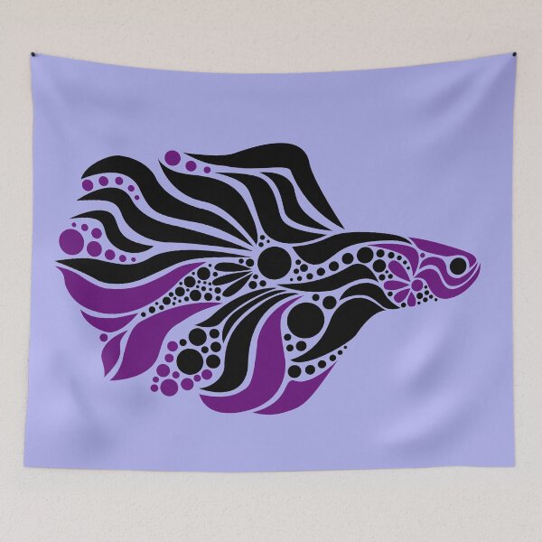 Item preview, Betta Fish - Purple and Black designed and sold by arturekdesign.