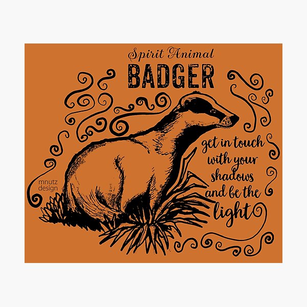 Krafttier - Spirit animal - Badger - Dachs Fotodruck