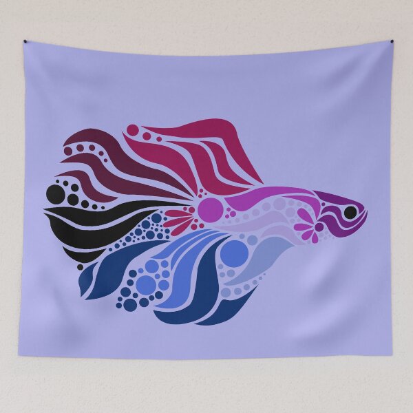 Item preview, Betta Fish - Purple & Blue designed and sold by arturekdesign.