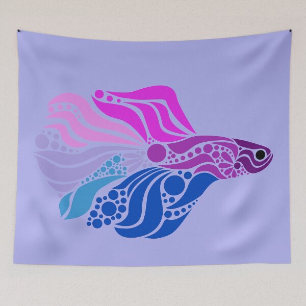 Item preview, Betta Fish - Pink, Purple & Blue designed and sold by arturekdesign.