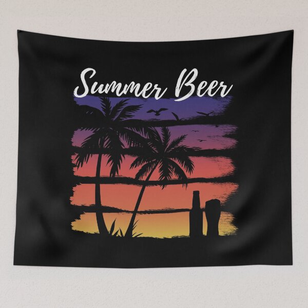 Item preview, Retro Sunset With Beer and Palm trees designed and sold by Byfab.