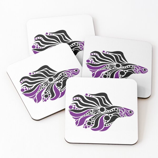 Item preview, Betta Fish - Purple and Black designed and sold by arturekdesign.