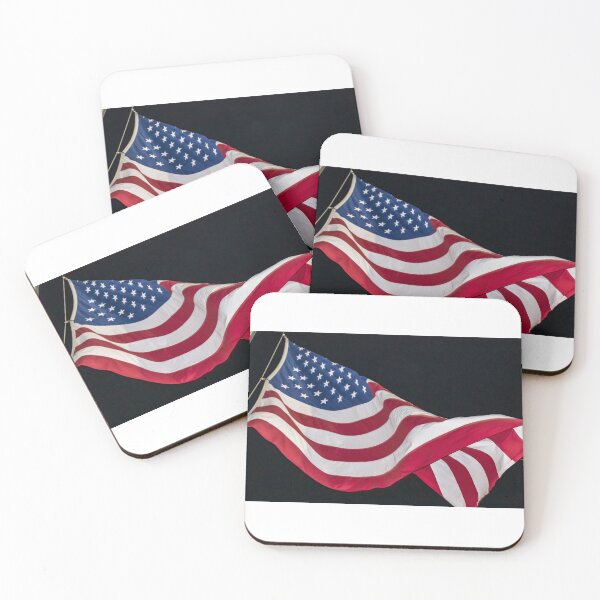 Item preview, American flag against black backdrop designed and sold by Dianes-ART47.
