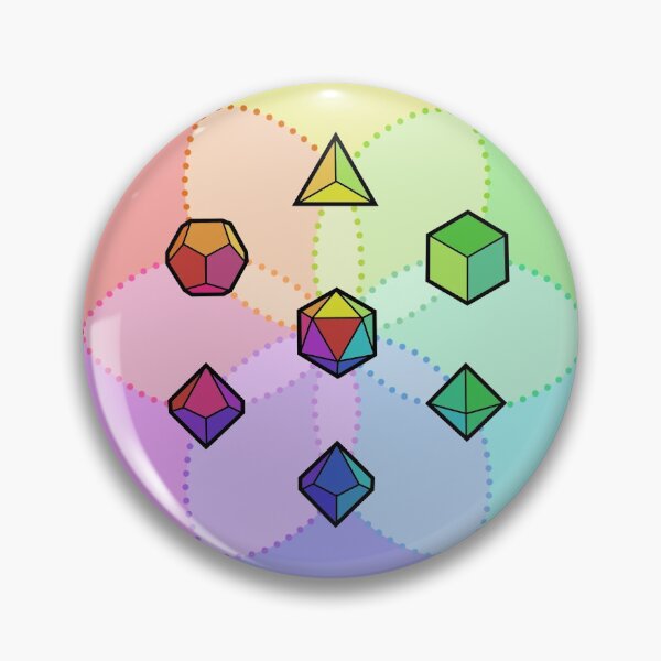 Item preview, Venn Diagram Rainbow Dice designed and sold by JMDSilva.