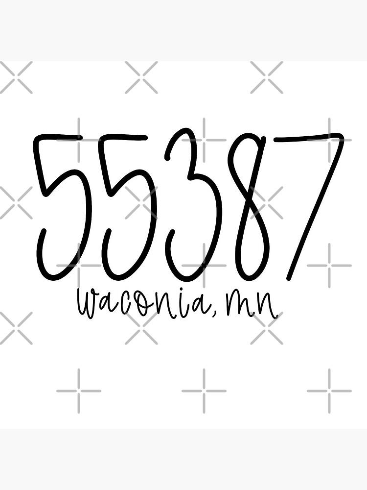 55387 | Waconia MN Zip Code&quot; Postcard for Sale by ekwdesigns 