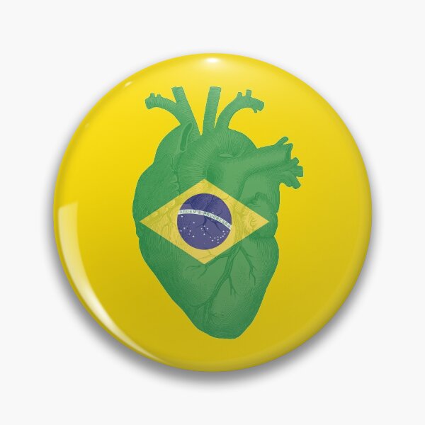 Item preview, Proud to be Brazilian, Heart beating for Brazil, pride designed and sold by Kinisis.