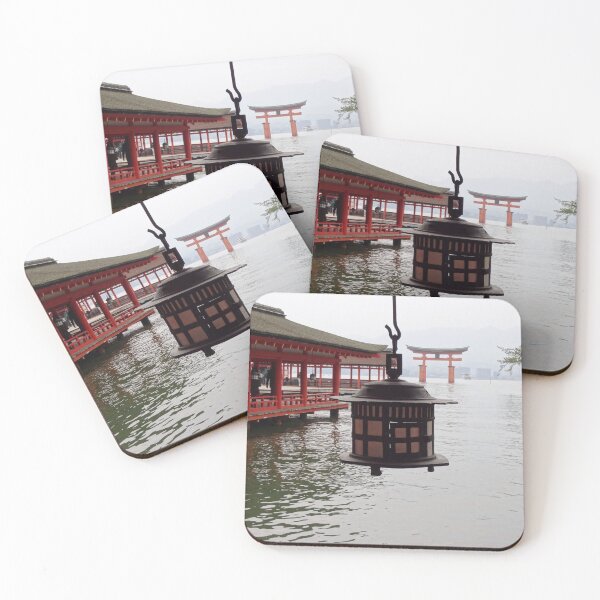 Item preview, Lantern at Itsukushima Shrine with floating Torii gate designed and sold by cuisinecat2.