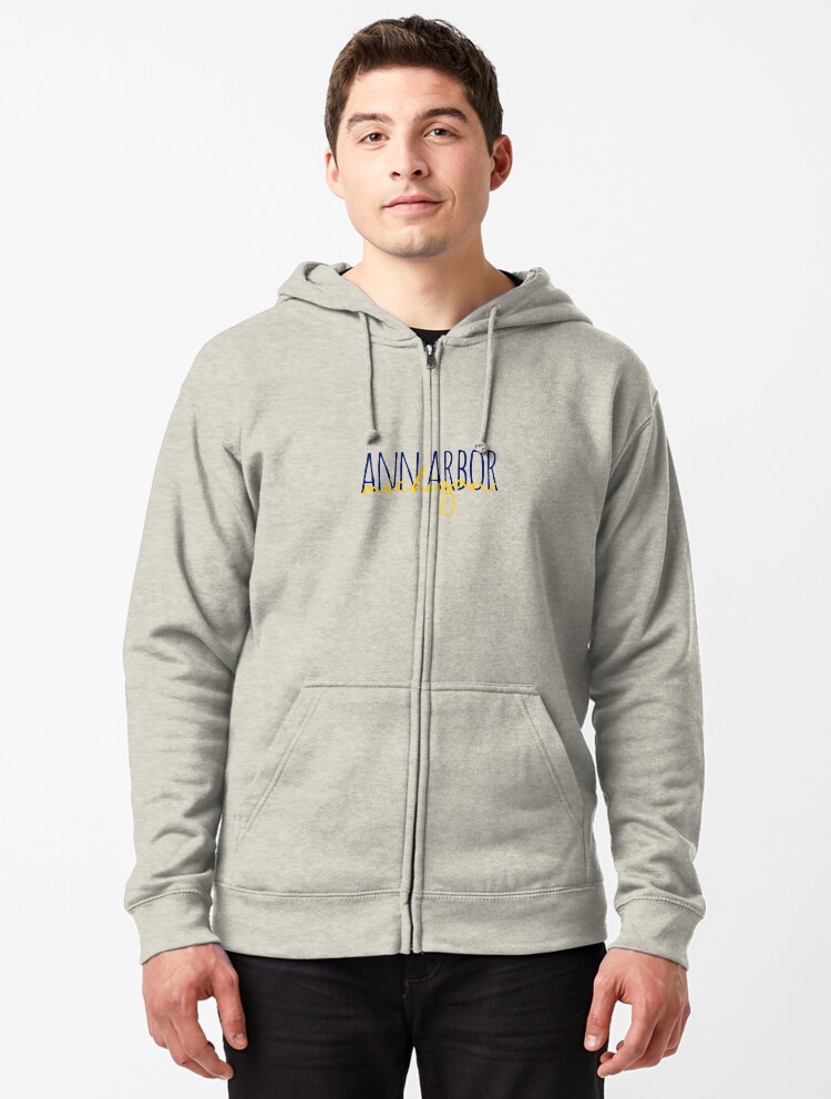 u of m zip up hoodie